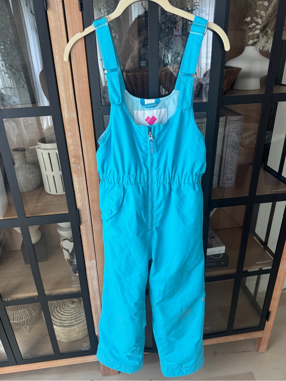 Obermeyer Girl's Snoverall Bib Pants Aegean jumpsuit i-grow adjustable skiing